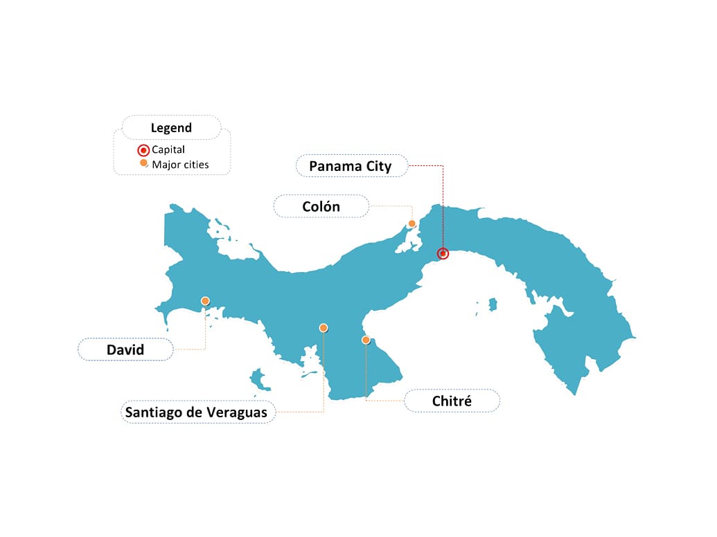 Printable Panama Map Outline