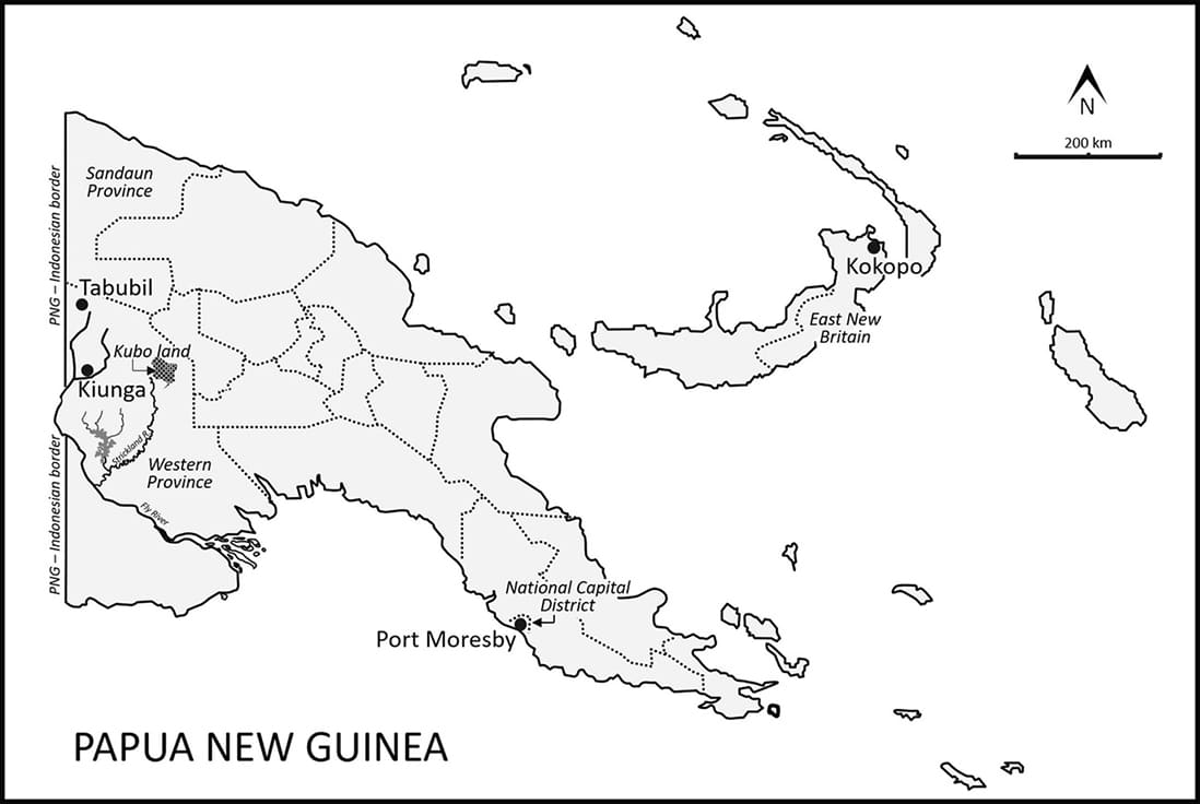 Printable Papua New Guinea Labeled Map