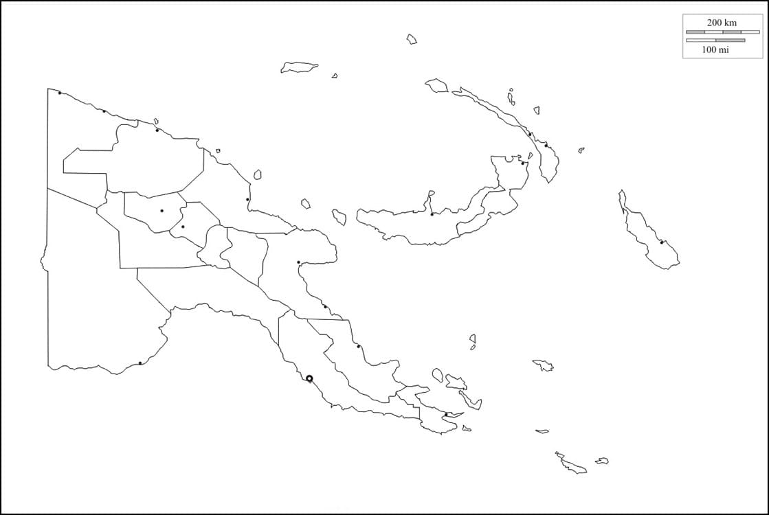 Printable Papua New Guinea Map Blank