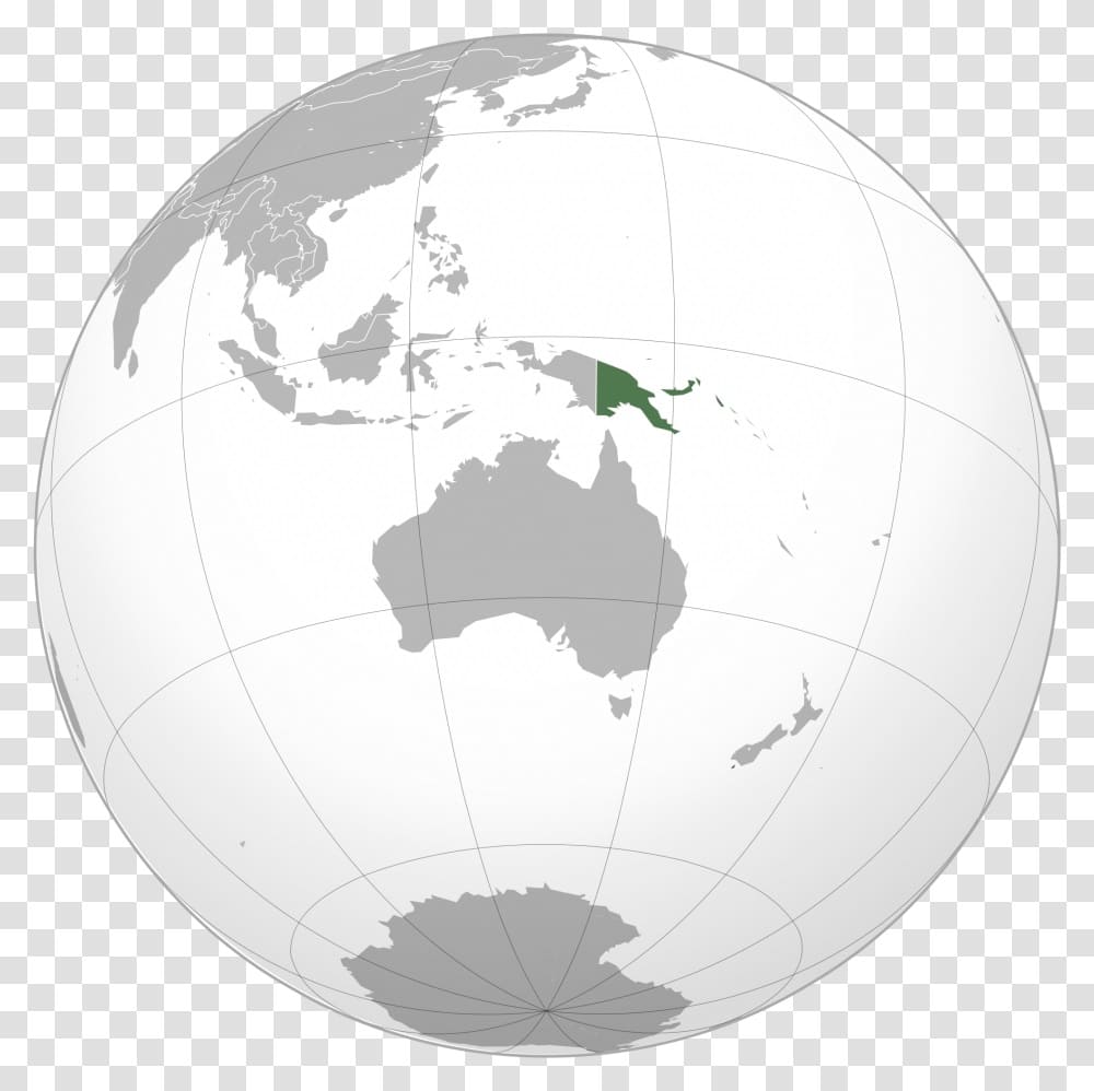 Printable Papua New Guinea Map On Globe