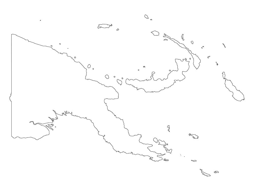 Printable Papua New Guinea Map