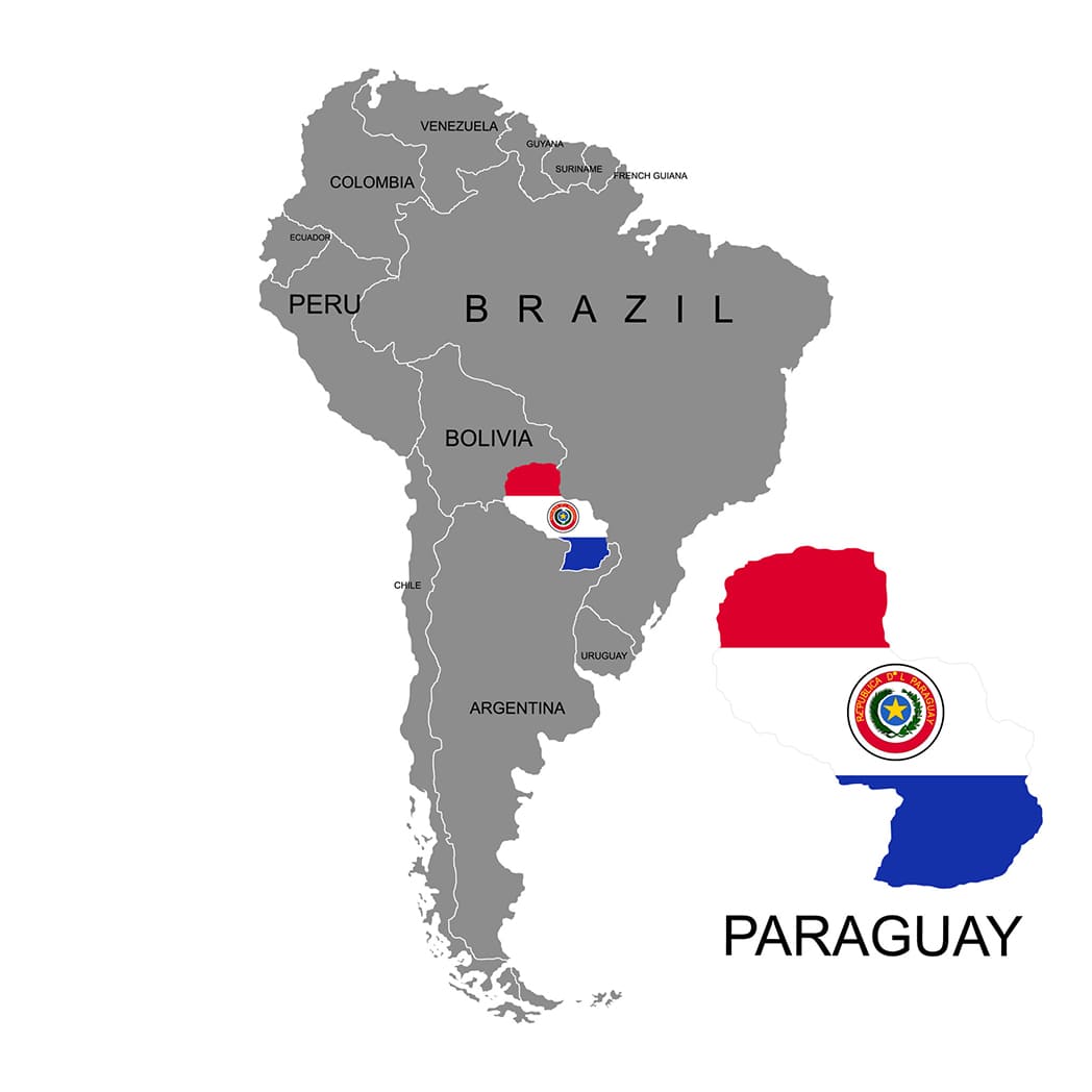 Printable Paraguay Country Map
