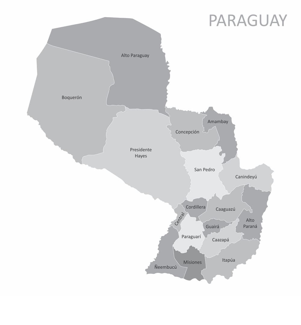 Printable Paraguay Map With Cities