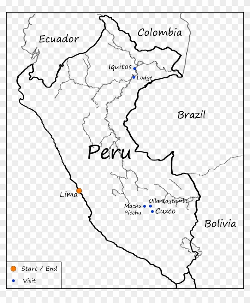 Printable Peru Ecuador Map