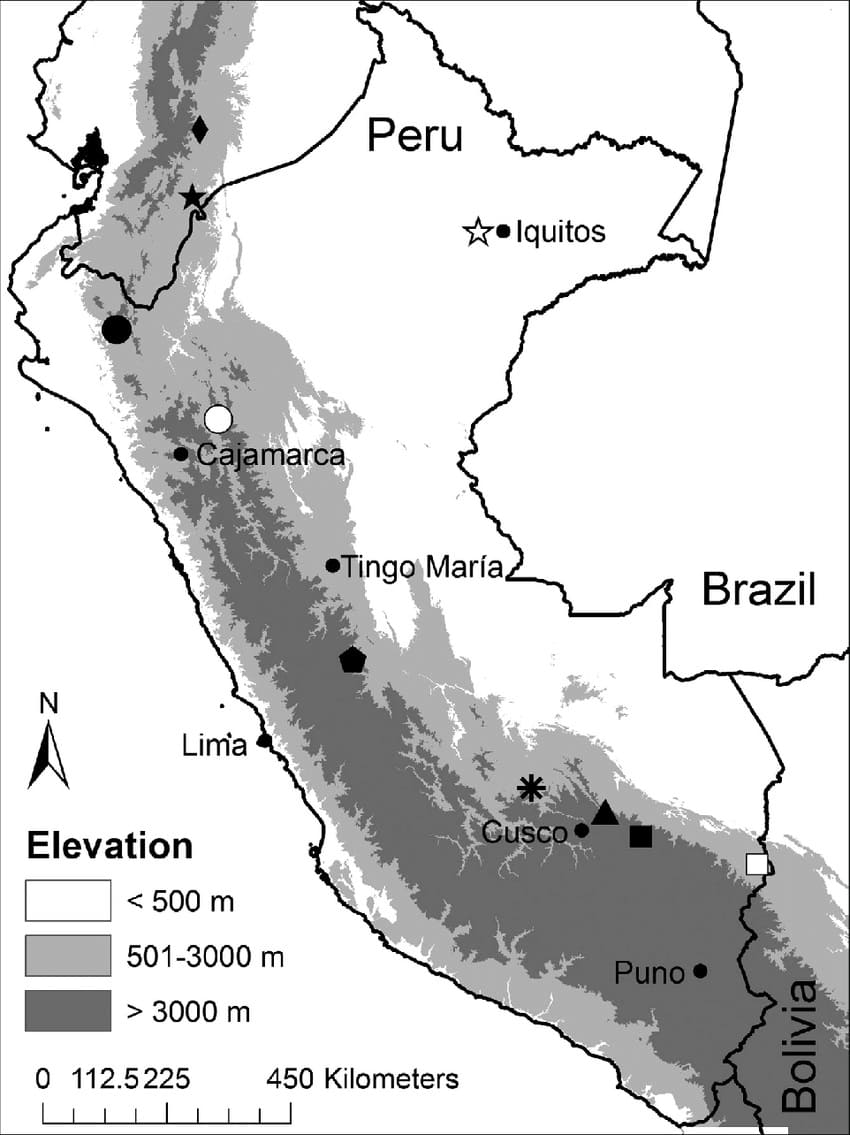 Printable Peru Map Location