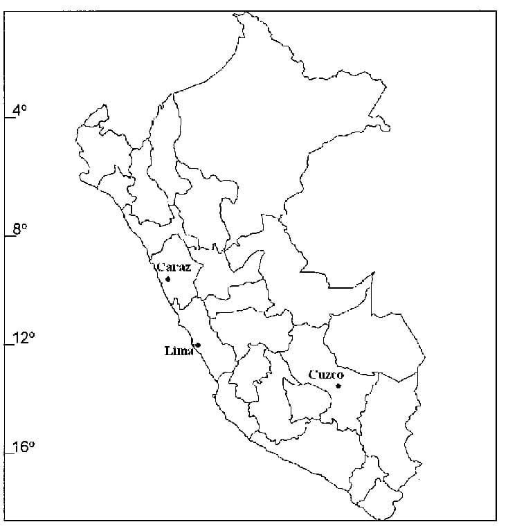 Printable Peru Regions Map