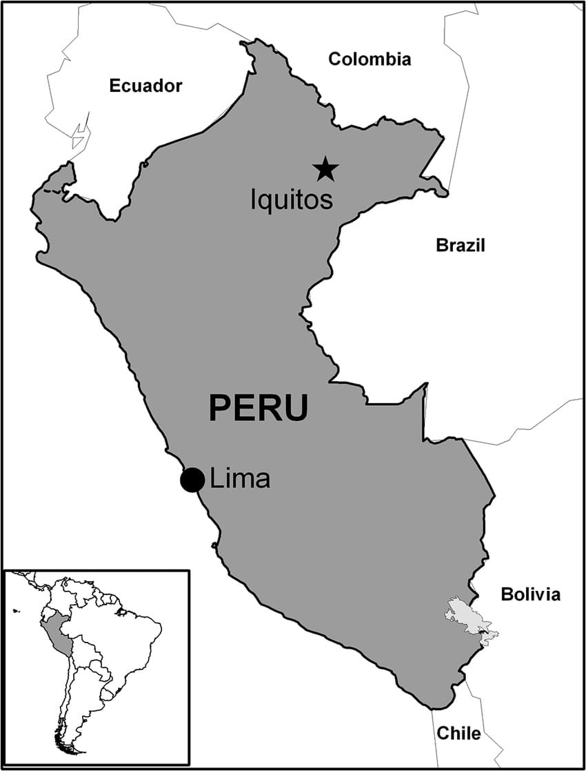 Printable Peru South America Map