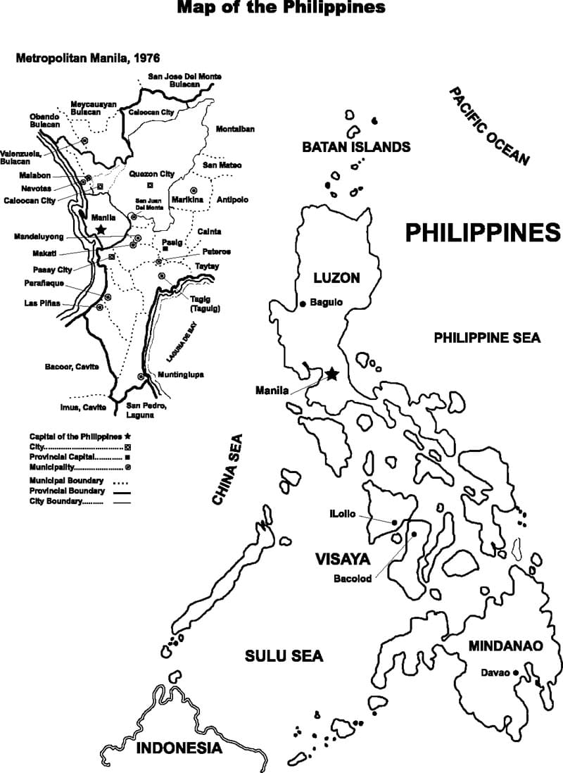Printable Philippines Map Detailed