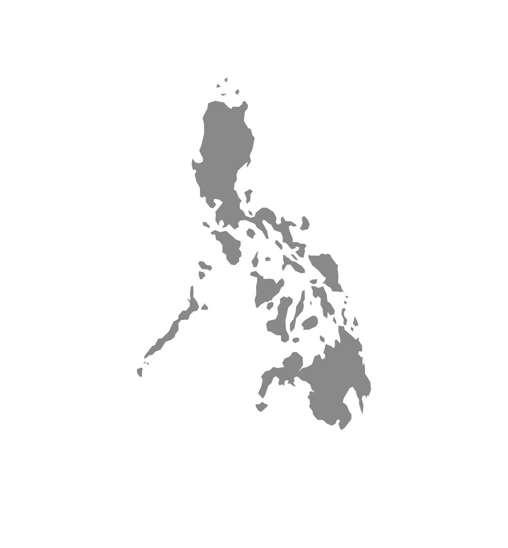 Printable Philippines Map Gray