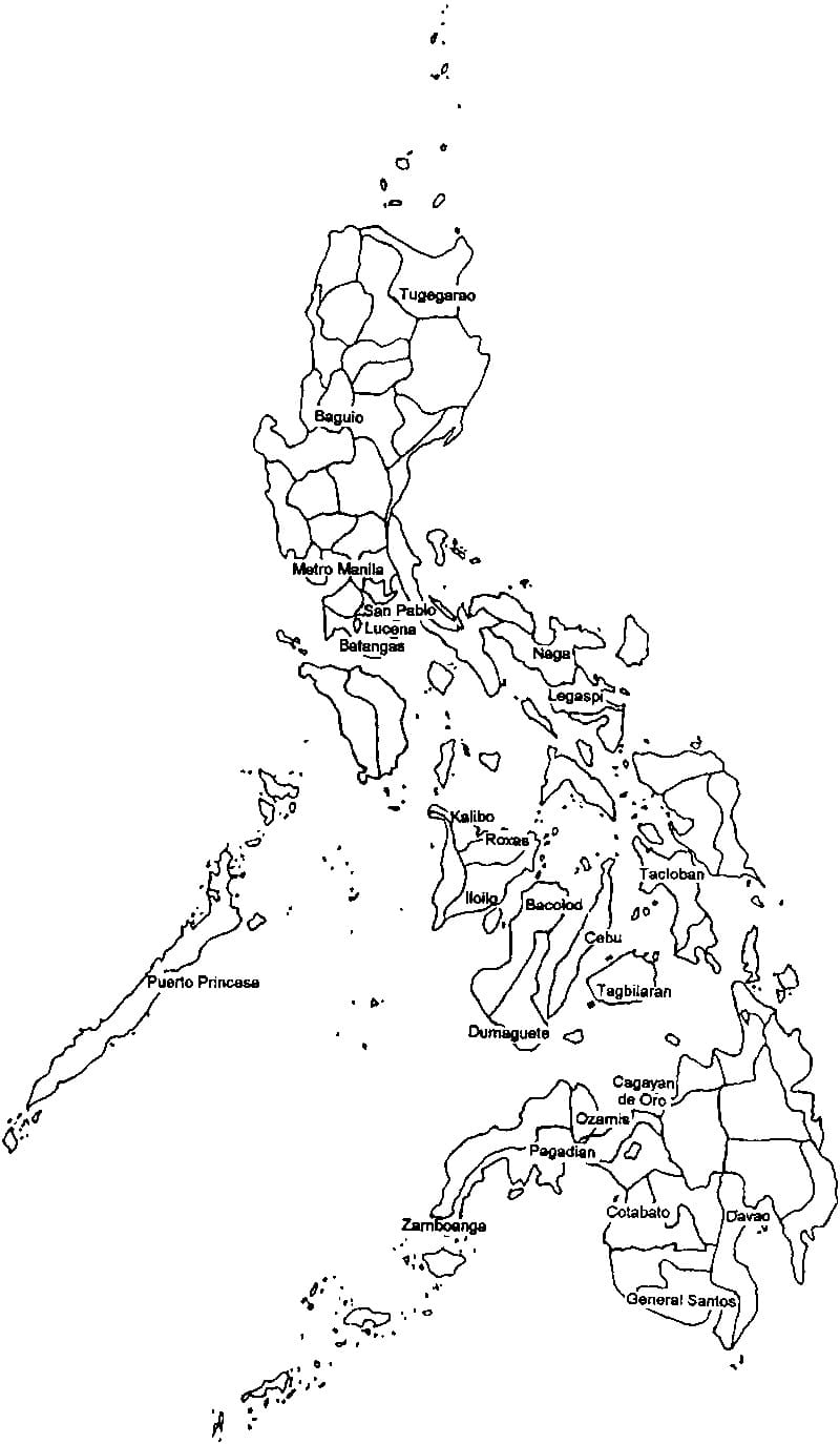Printable Philippines Map Labeled