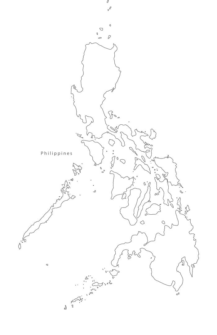 Printable Philippines Map Outline