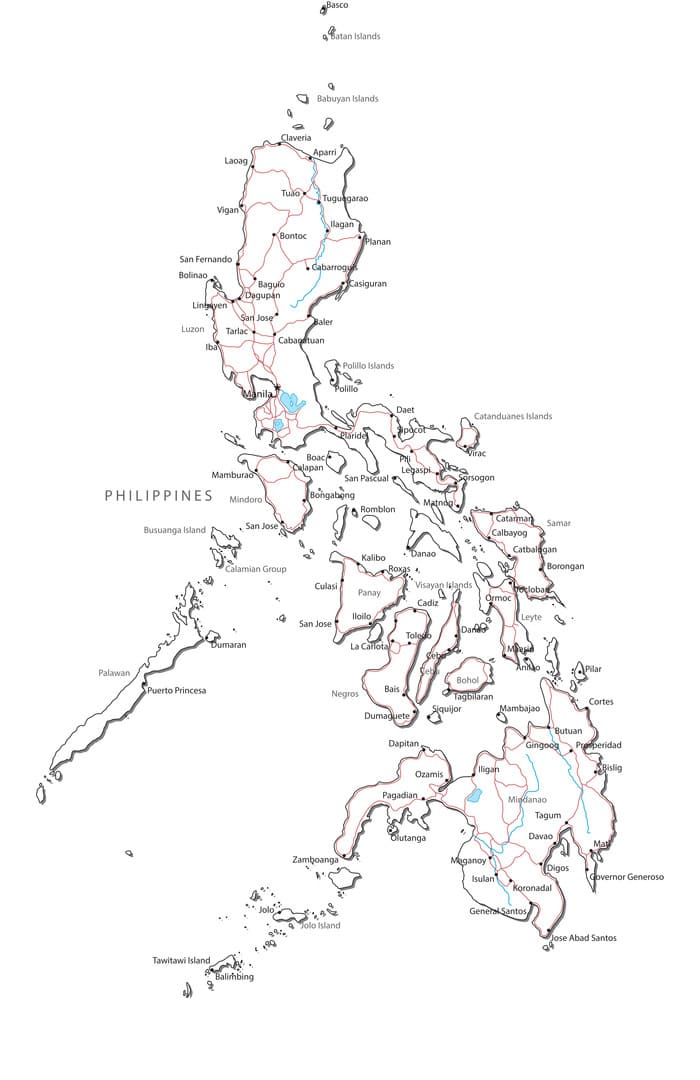 Printable Philippines Map Regions