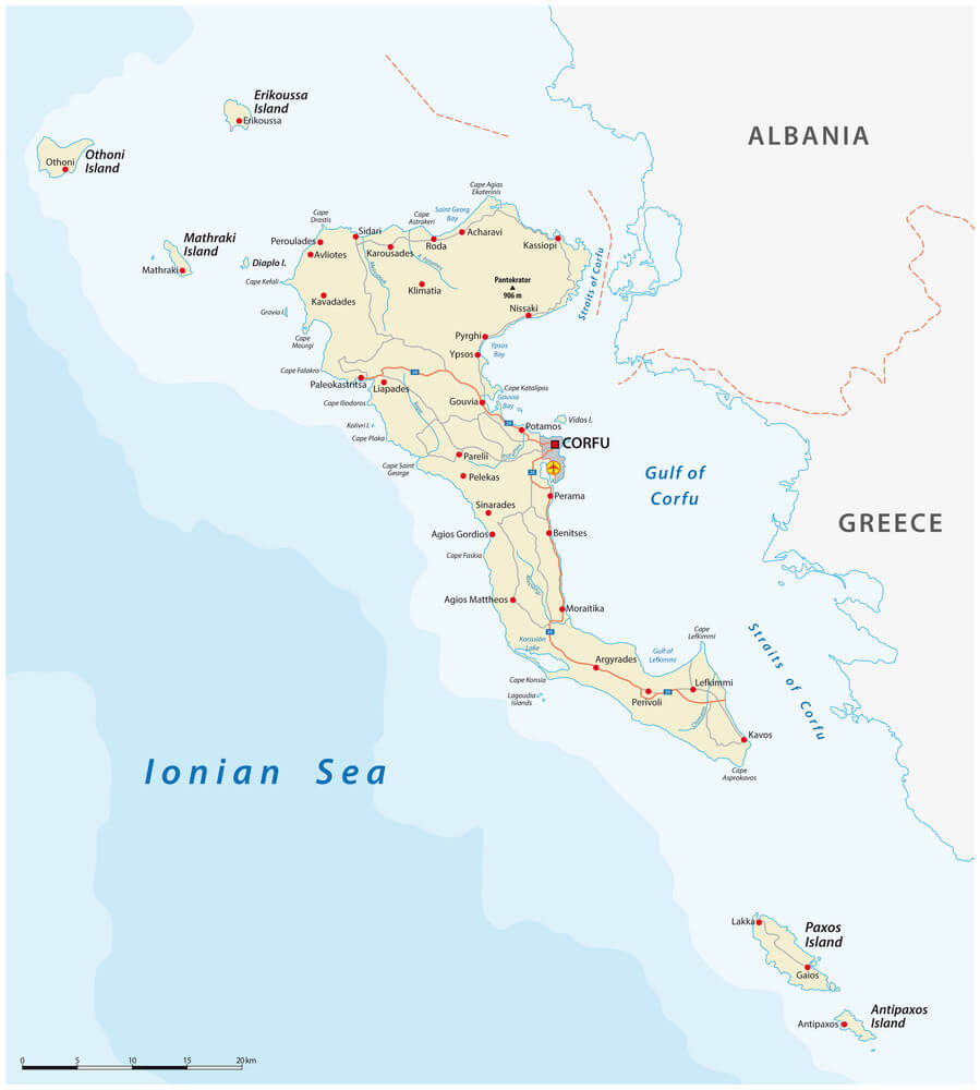 Printable Physical Map Of Albania