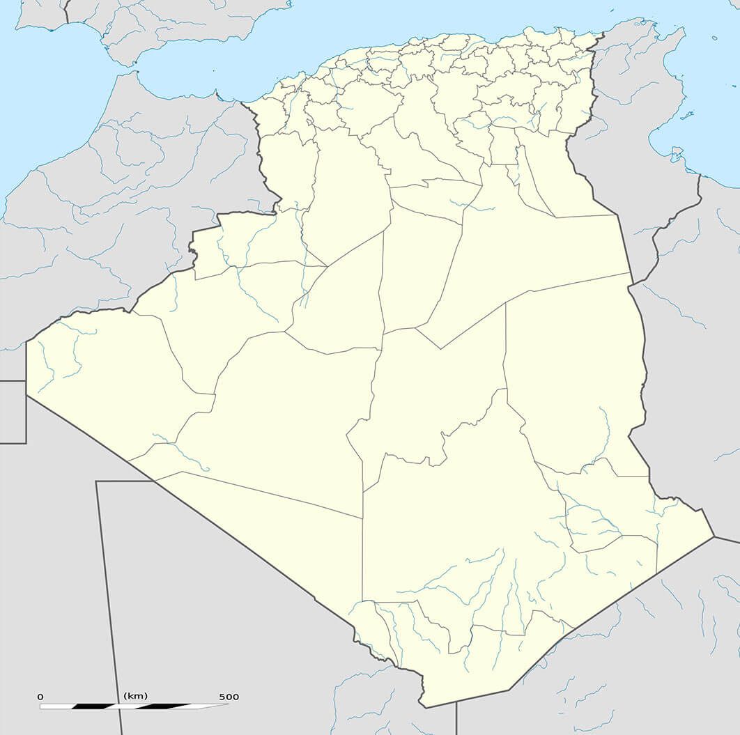 Printable Physical Map Of Algeria