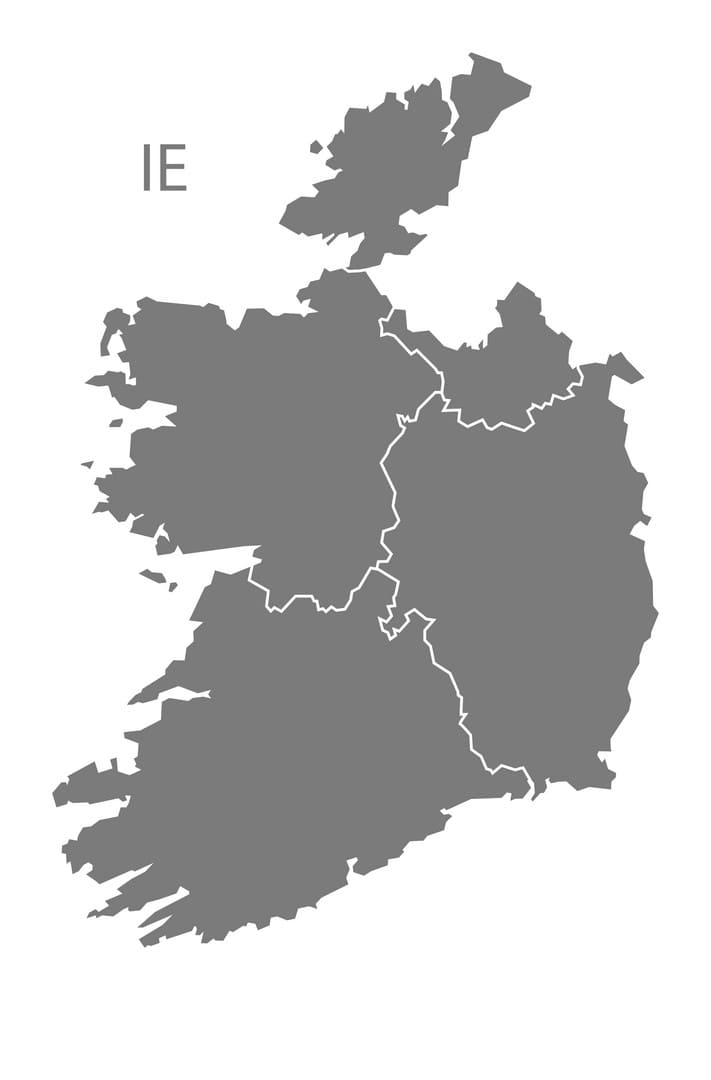 Printable Physical Map Of Ireland