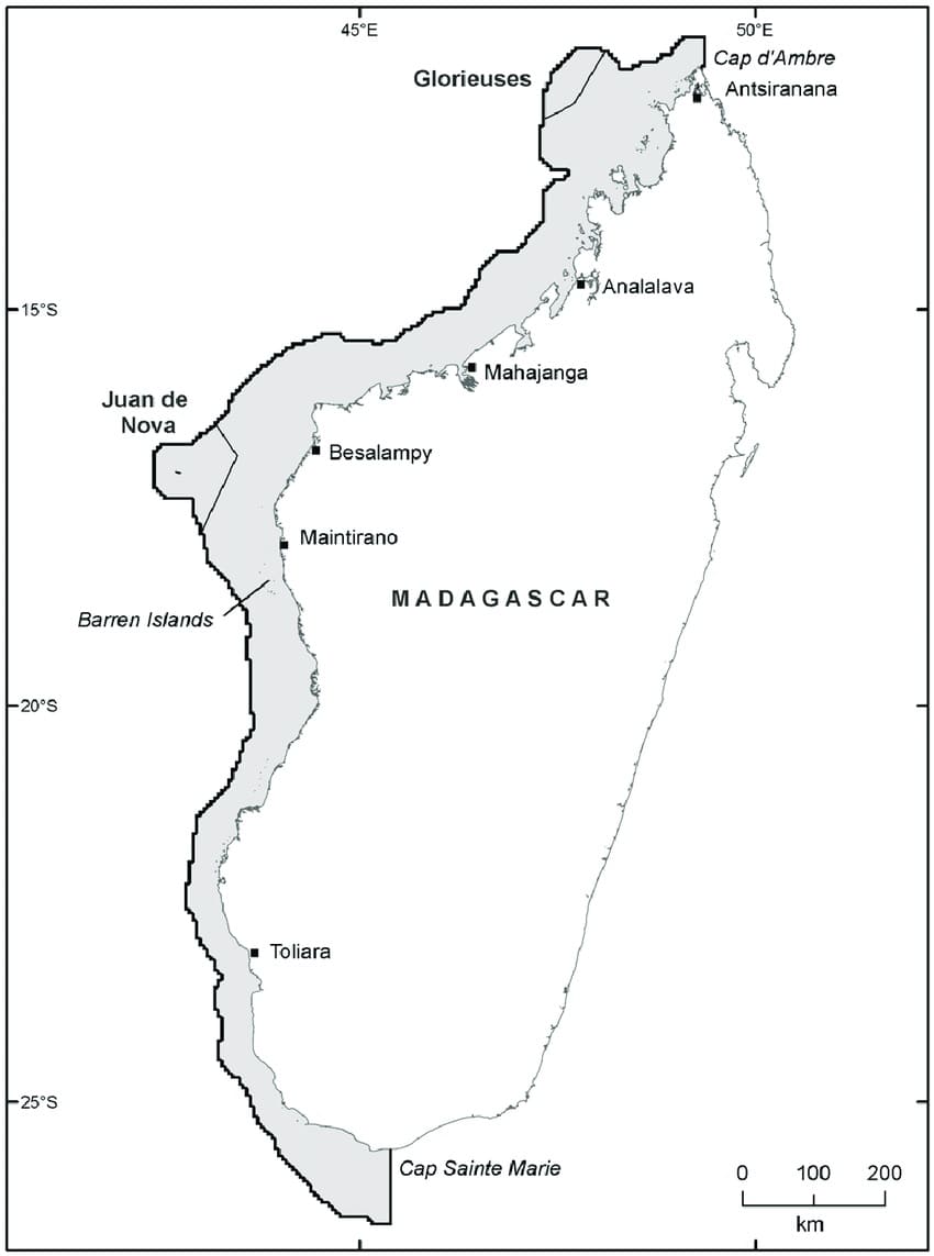Printable Physical Map Of Madagascar