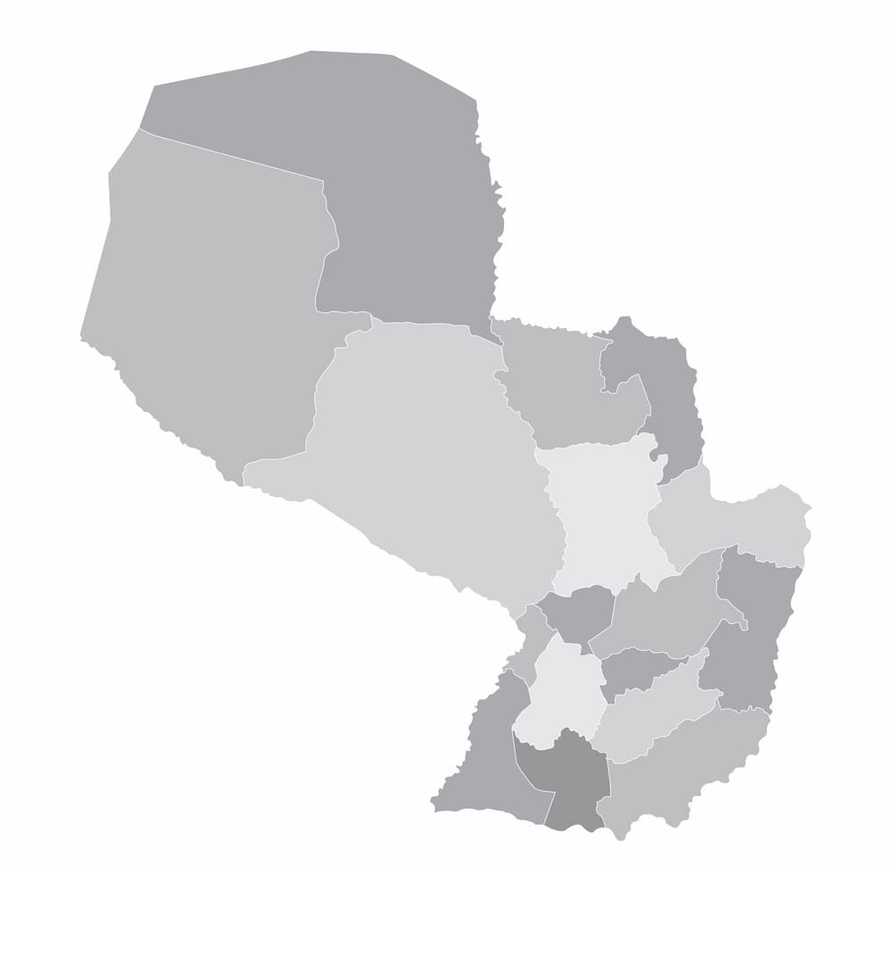 Printable Physical Map Of Paraguay
