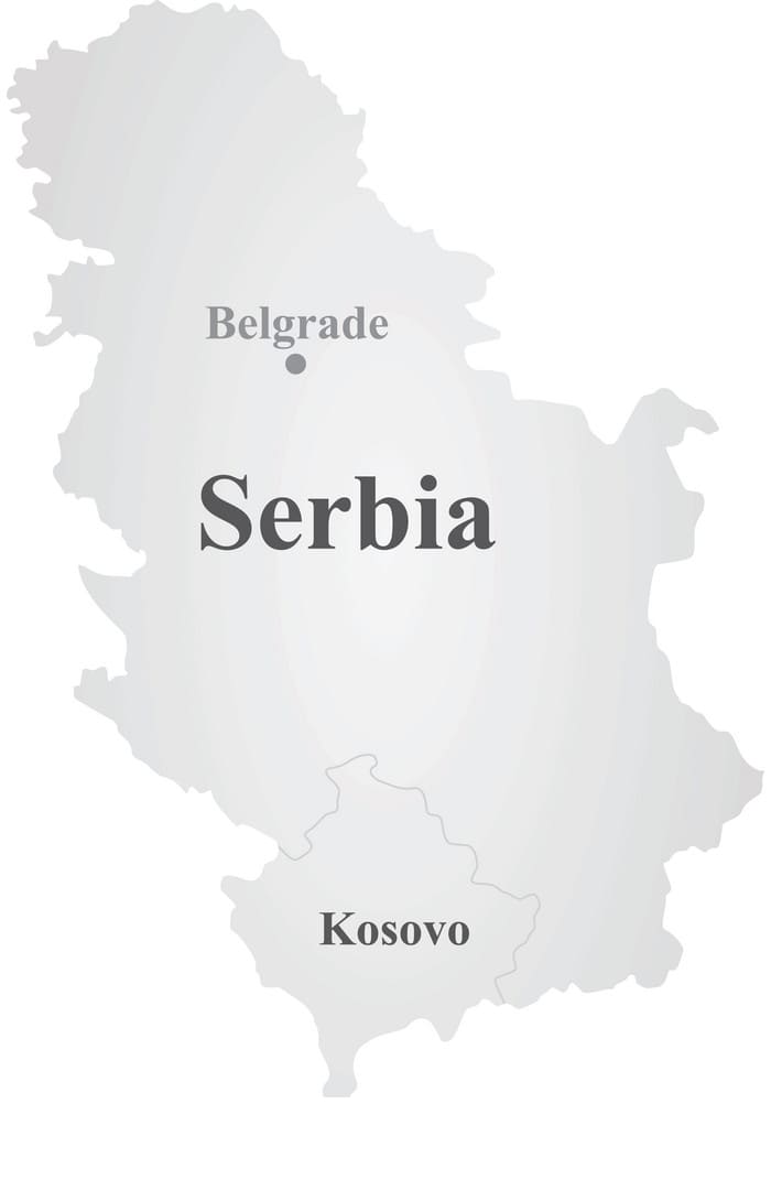 Printable Physical Map Of Serbia