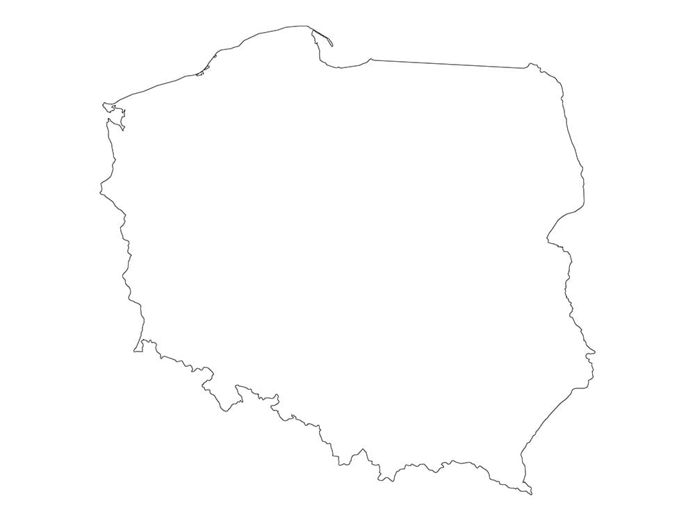 Printable Poland Map Blank