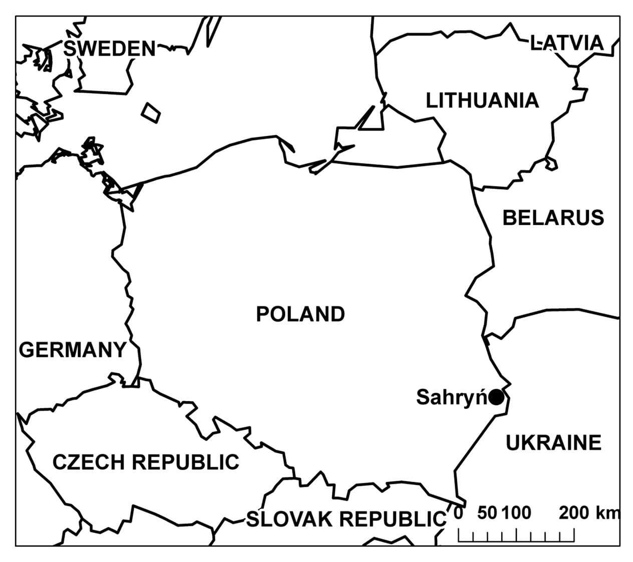 Printable Poland Map Detailed