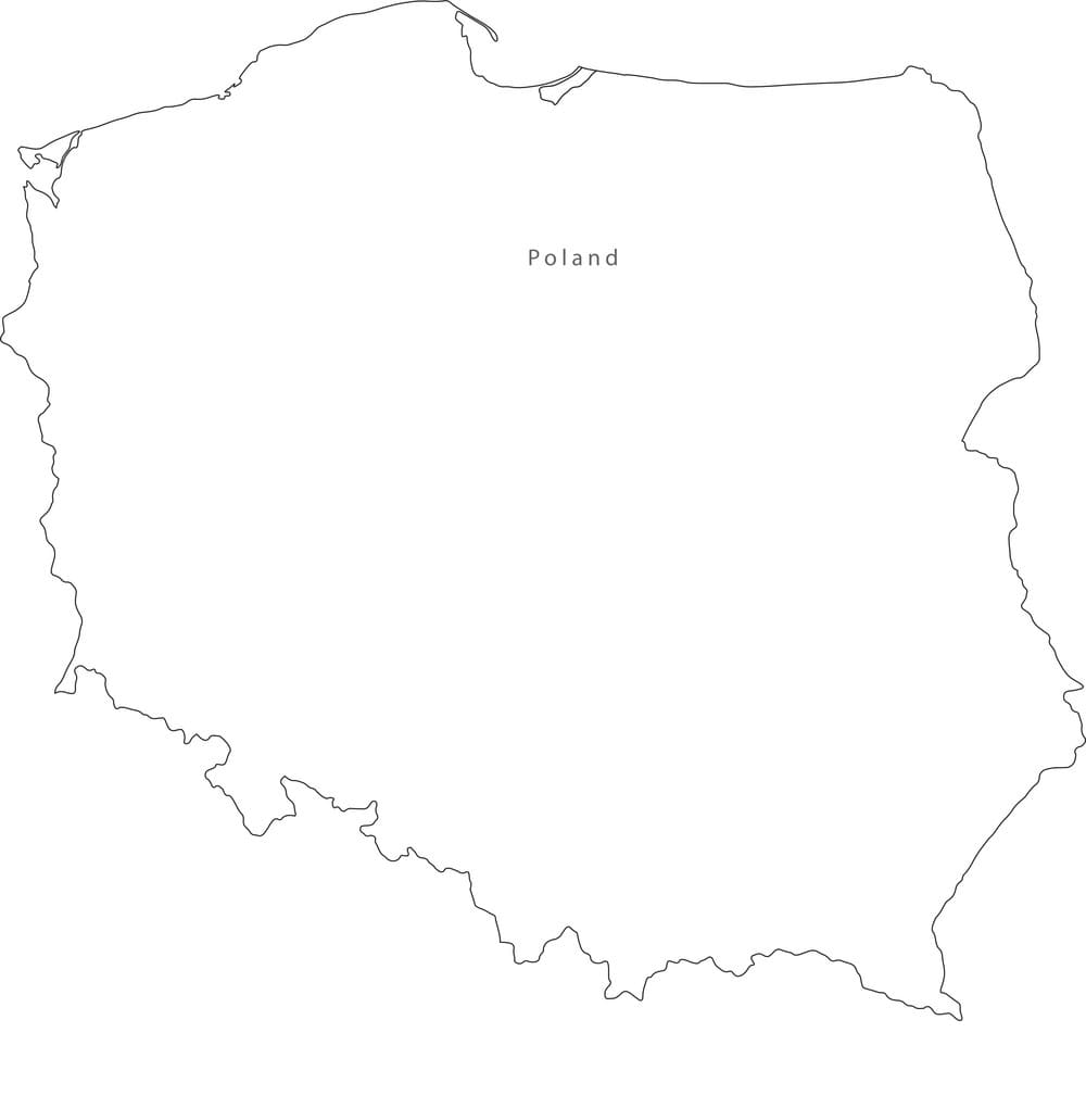 Printable Poland Map Outline