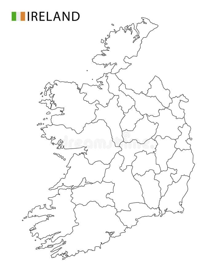Printable Political Map Of Ireland