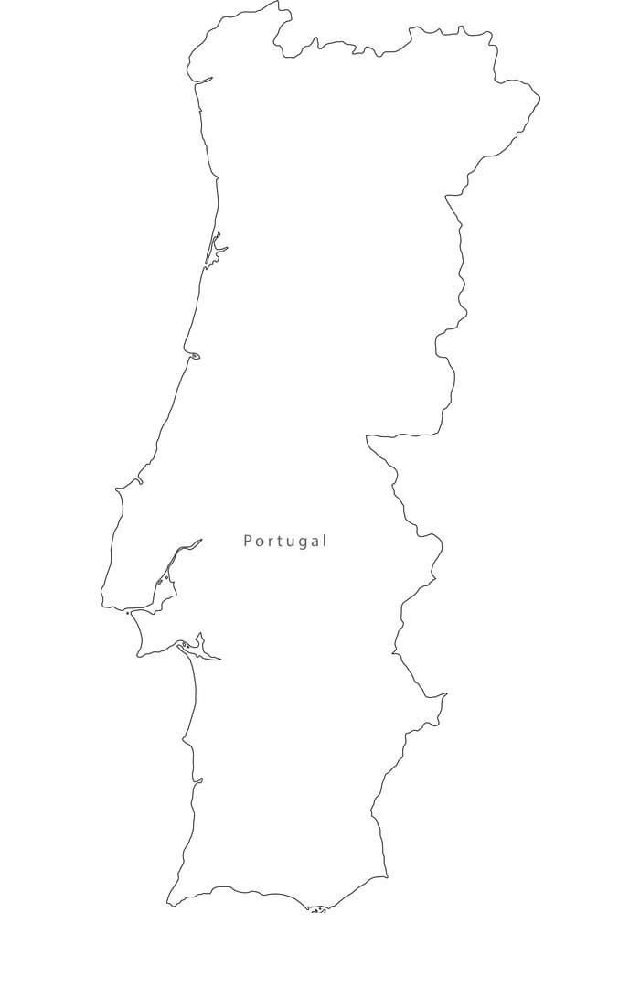 Printable Portugal On Map