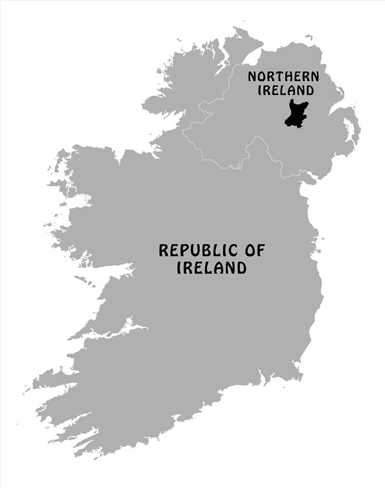 Printable Republic Of Ireland Map