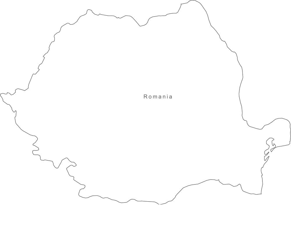 Printable Romania Map Blank