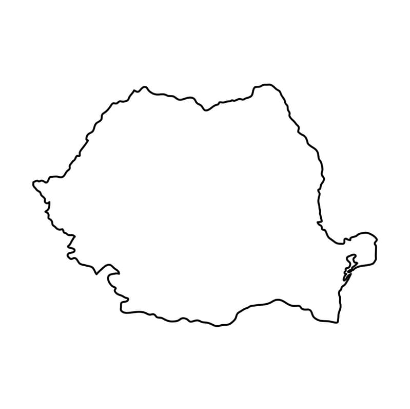 Printable Romania Map Outline