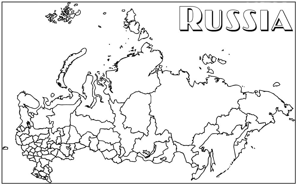 Printable Russia Map 1