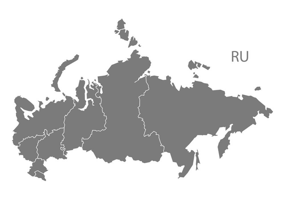 Printable Russia Map 2