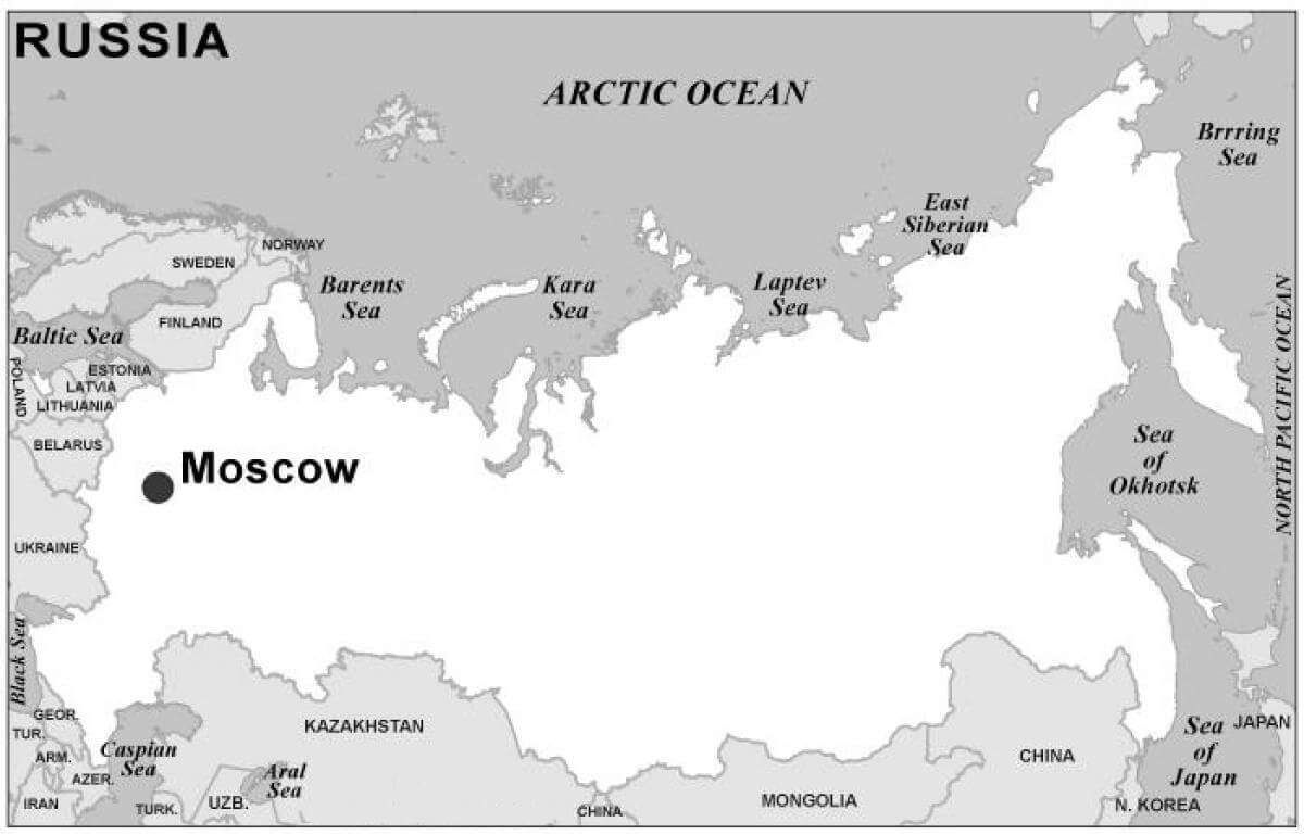 Printable Russia Map Black And White