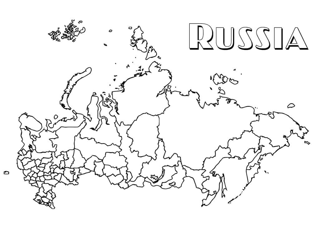 Printable Russia Map Coloring