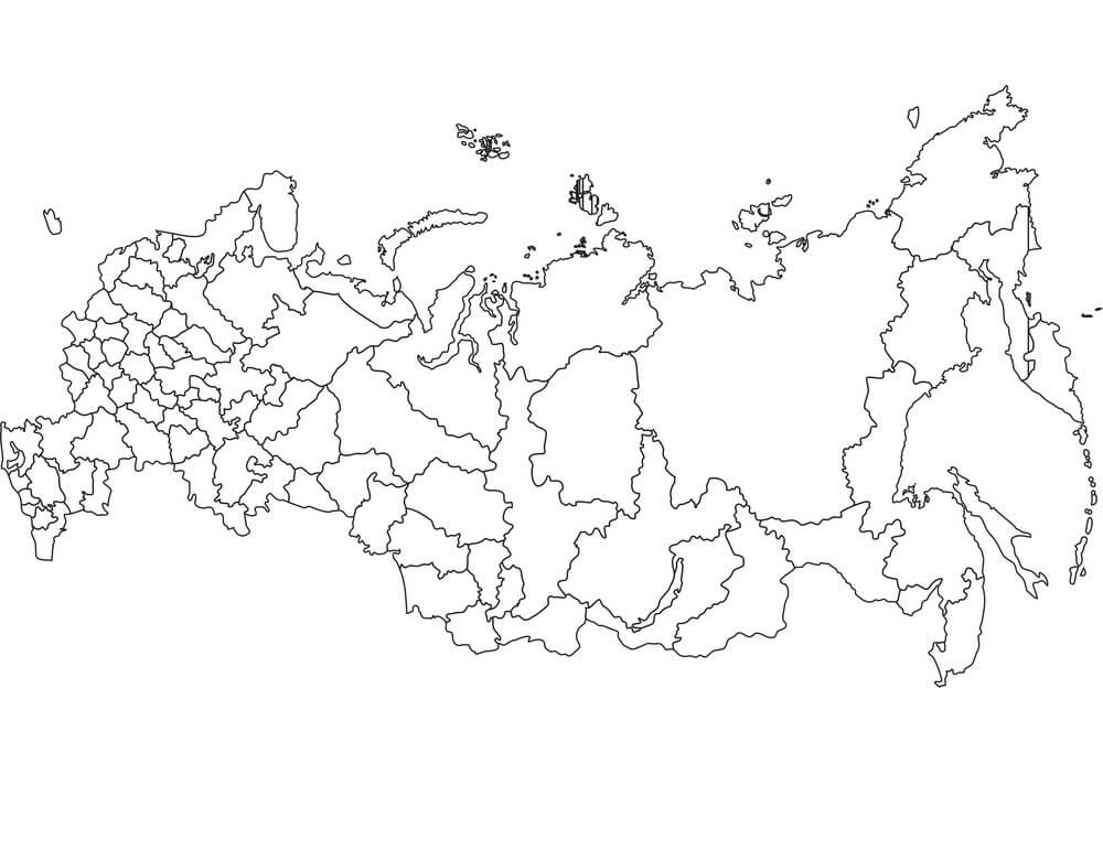 Printable Russia Map Vector