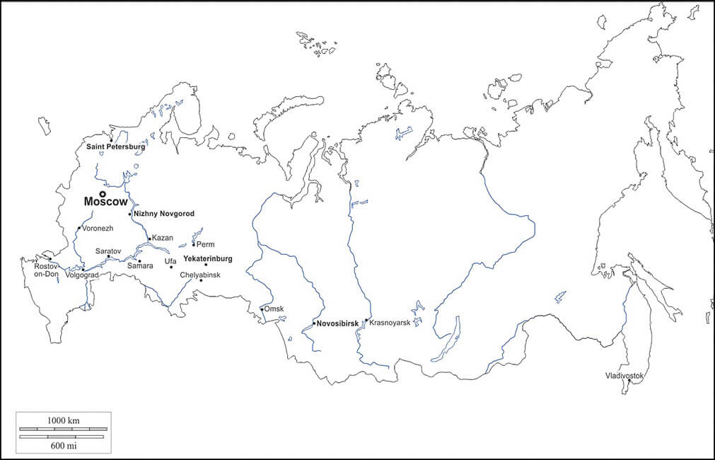 Printable Russia Map With Outline