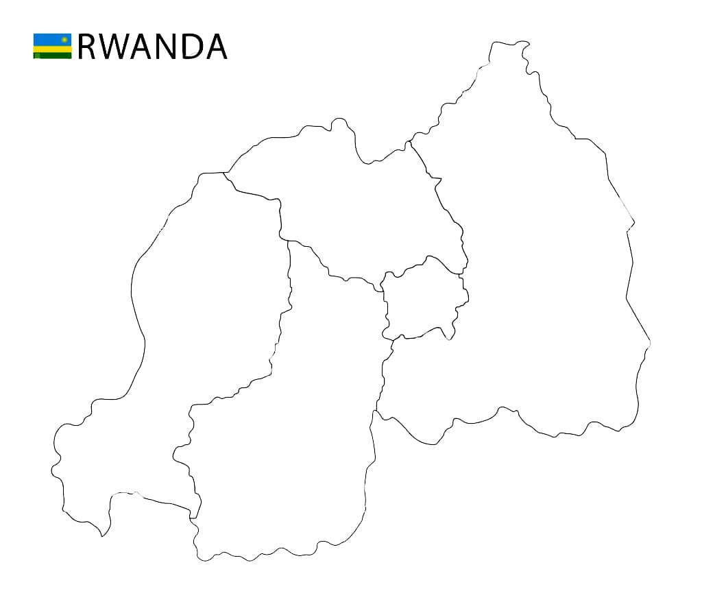 Printable Rwanda Map Outline
