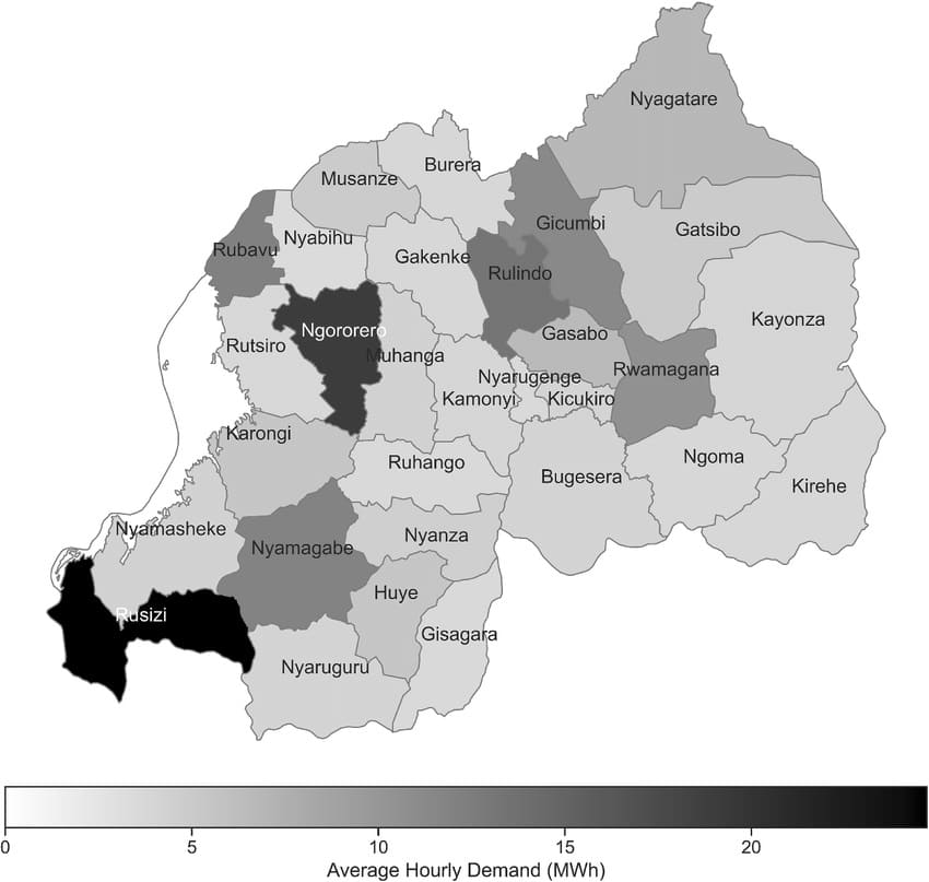 Printable Rwanda Map With Districts
