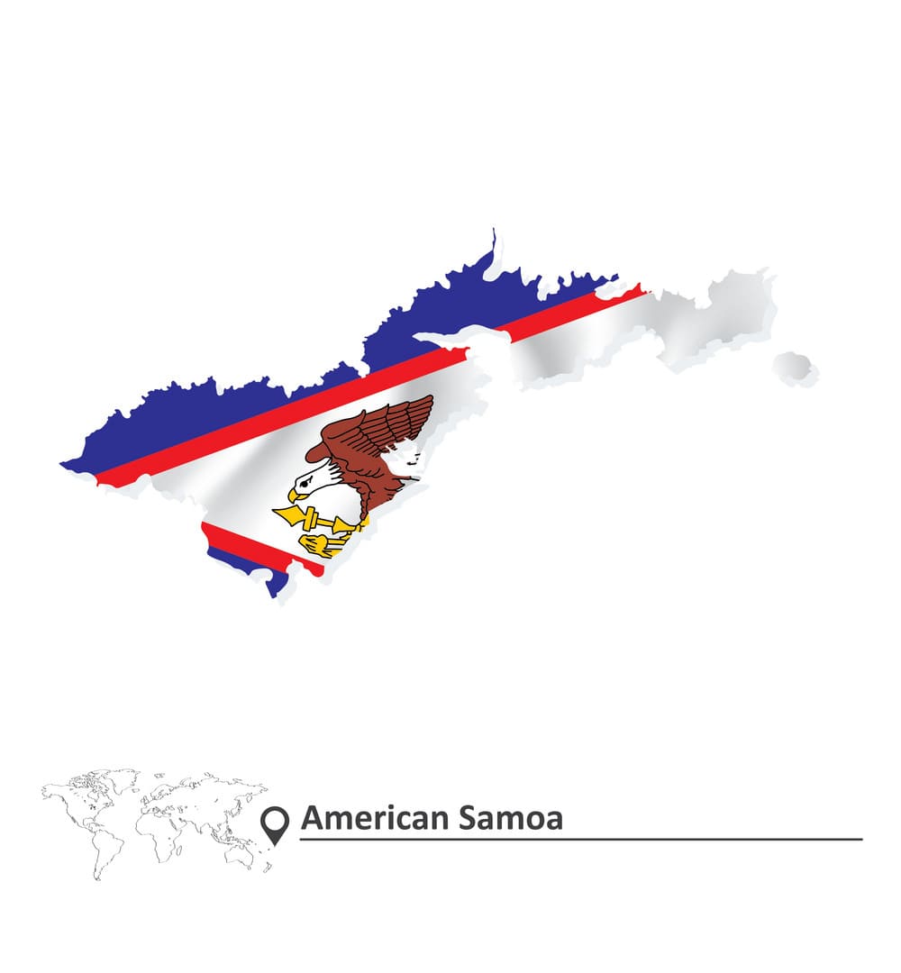 Printable Samoa Flag Map