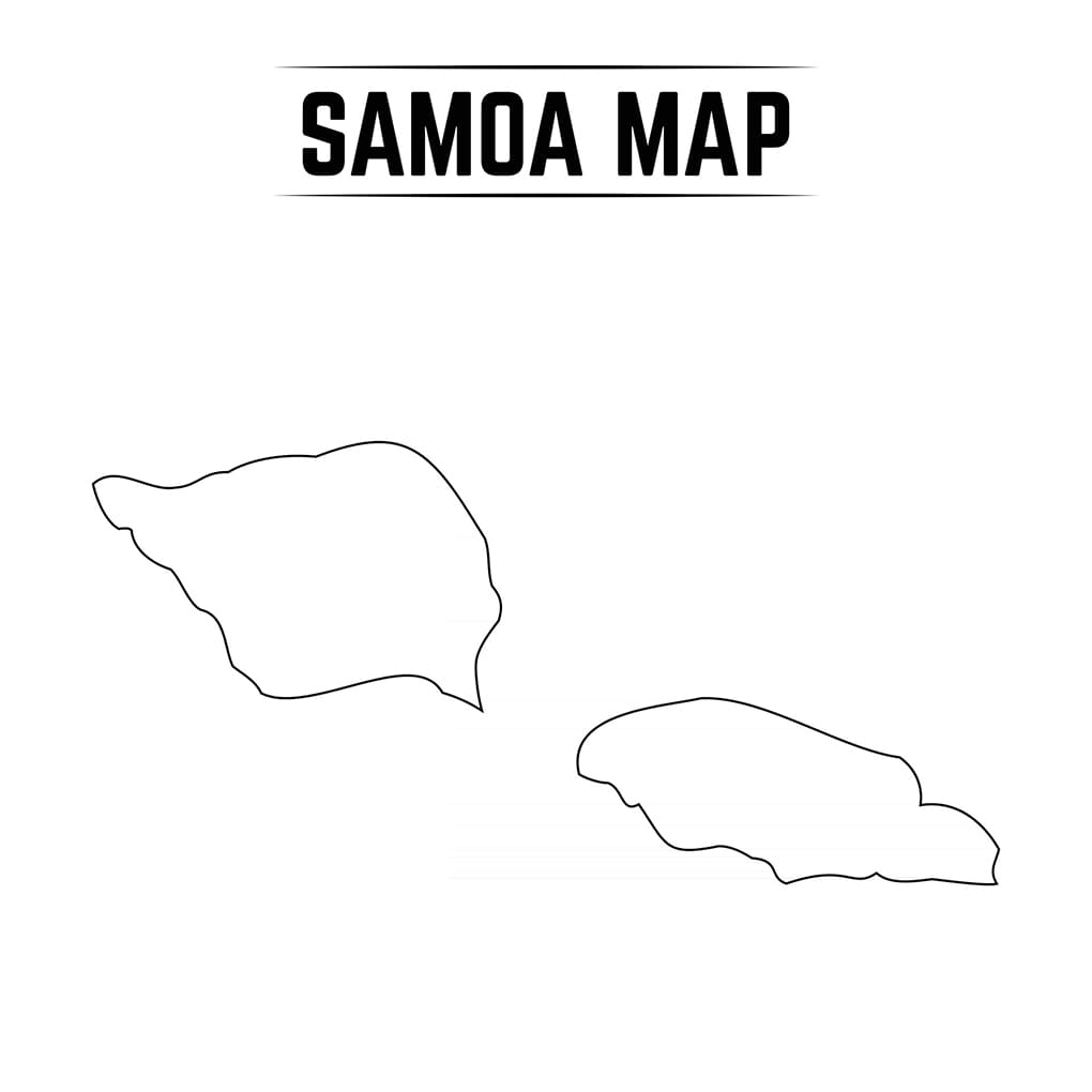 Printable Samoa Islands Map