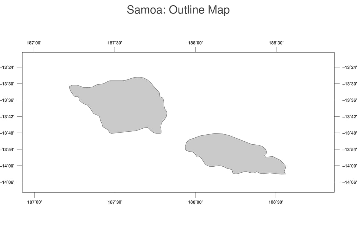 Printable Samoa On A Map