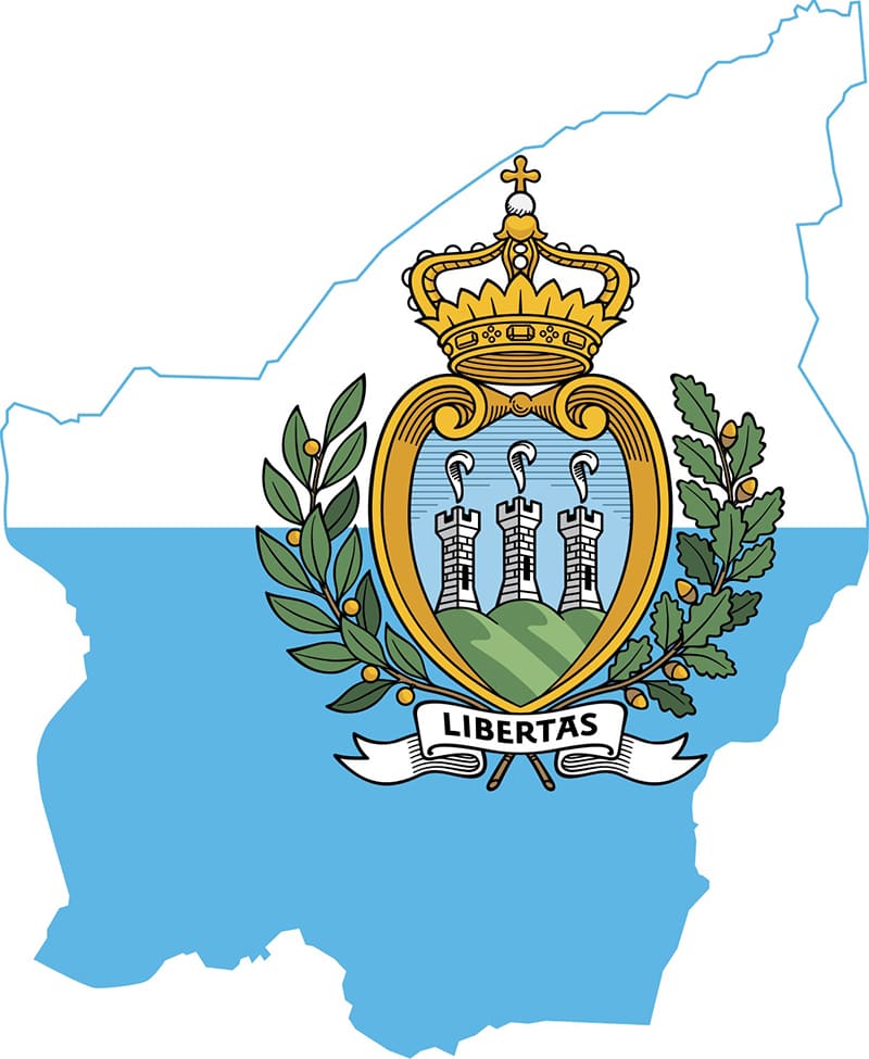 Printable San Marino Flag Map