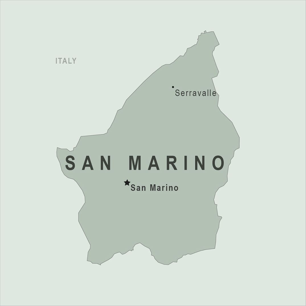 Printable San Marino Italy Map