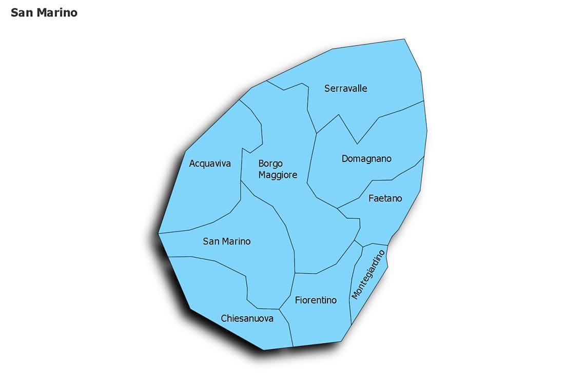 Printable San Marino Location On Map