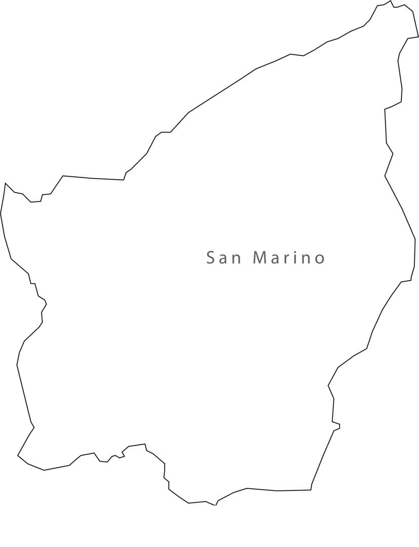Printable San Marino On Map