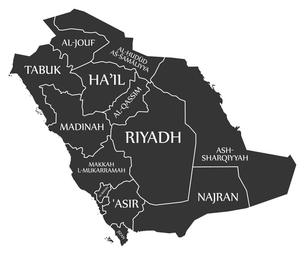 Printable Saudi Arabia Country Map
