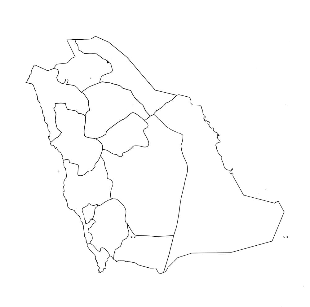 Printable Saudi Arabia Outline Map