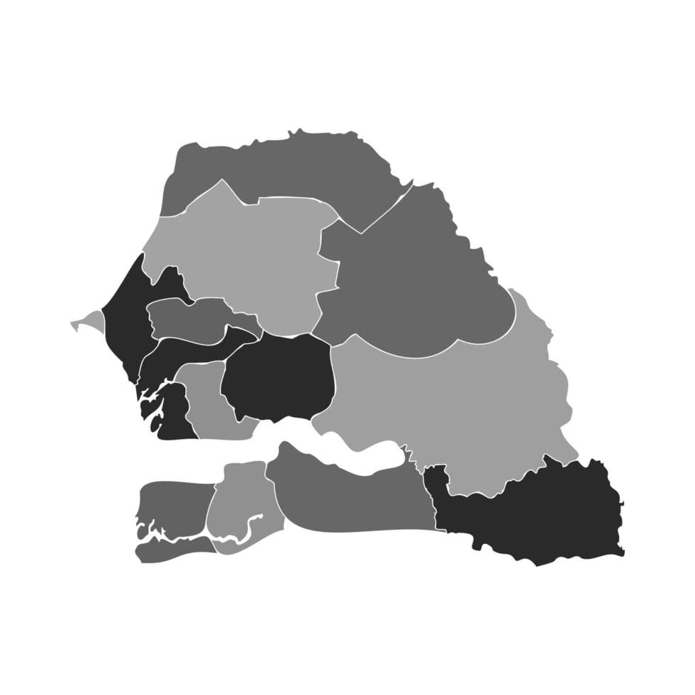 Printable Senegal Country Map