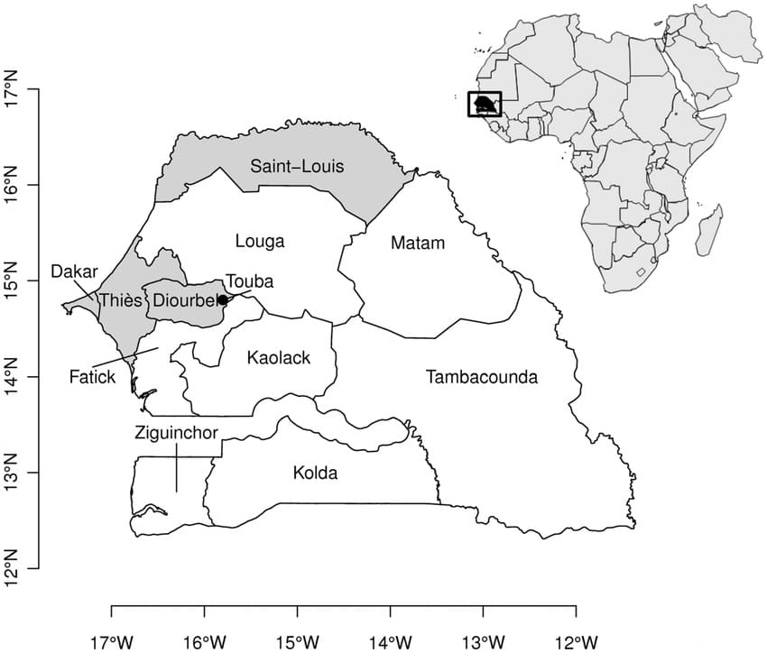 Printable Senegal Location On A Map