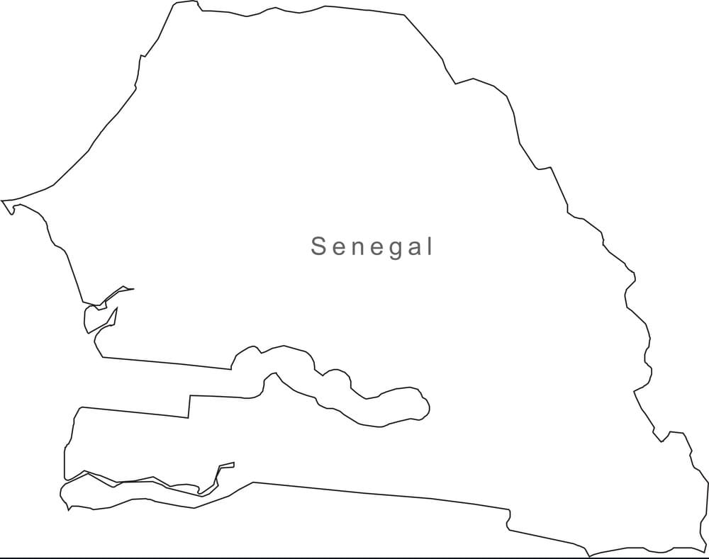 Printable Senegal On Map